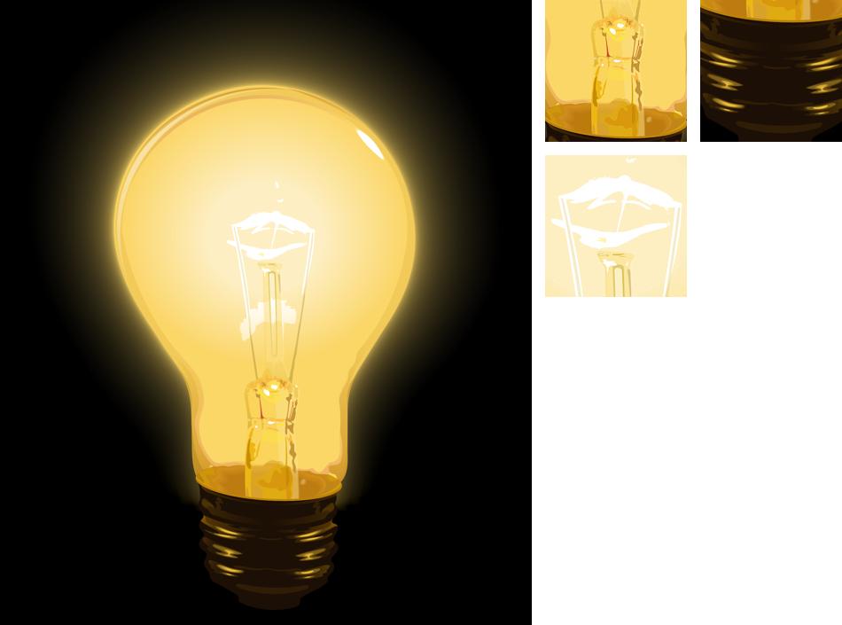 Bulb vector illustration (shining)