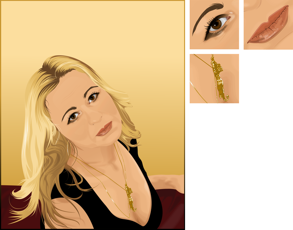 Woman vector portrait