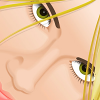 Film frame. Vector image (illustration), PowerClip, portrait of a young woman