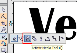 рис. 3.1 Инструмент Artistic Media Tool
