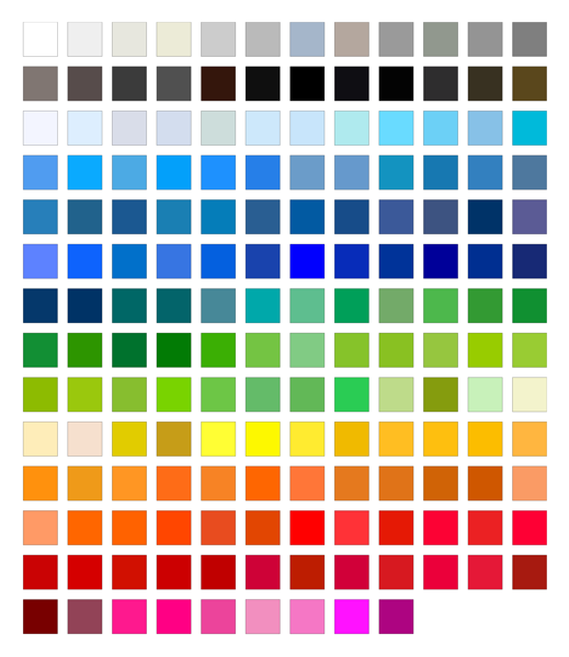 Палитра цветов web 2.0 для CorelDraw X3 и Corel Photo-Paint X3
