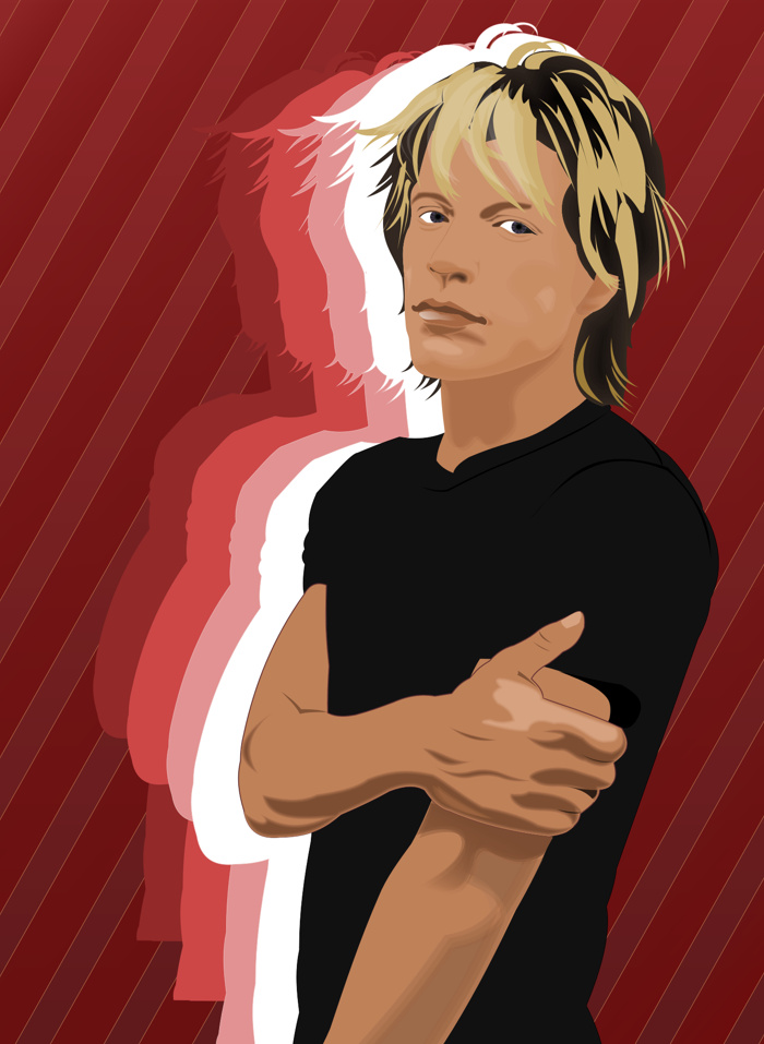Bon Jovi (векторное изображение, рисунок, иллюстрация, портрет, рисунок на одежду, рисунок на ткань, мужчина, певец)