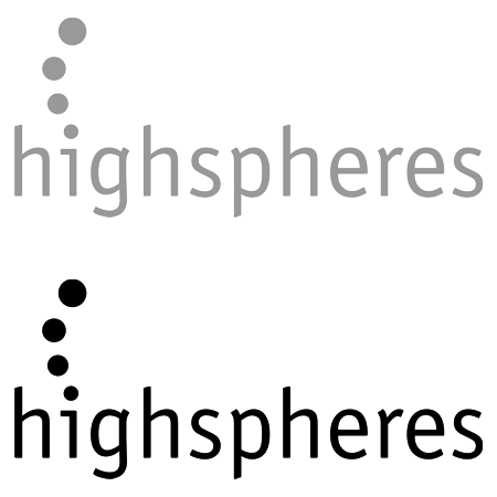 highspheres (векторное изображение, цветной черно-белый  логотип)