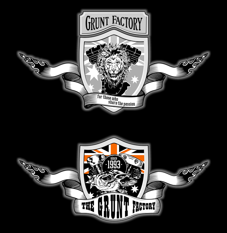 Логотип тюнинг-ателье The Grunt Factory (Австралия)